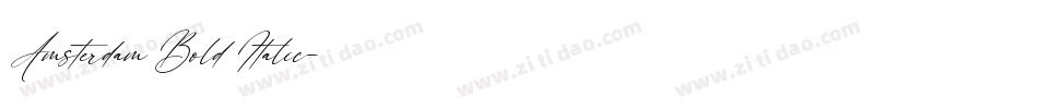 Amsterdam Bold Italic字体转换